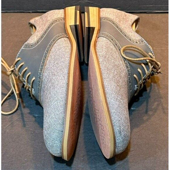 La Milano 'Augustin' Graystone Oxford Dress Saddle Shoes Men's Size 8 - Picture 9 of 10